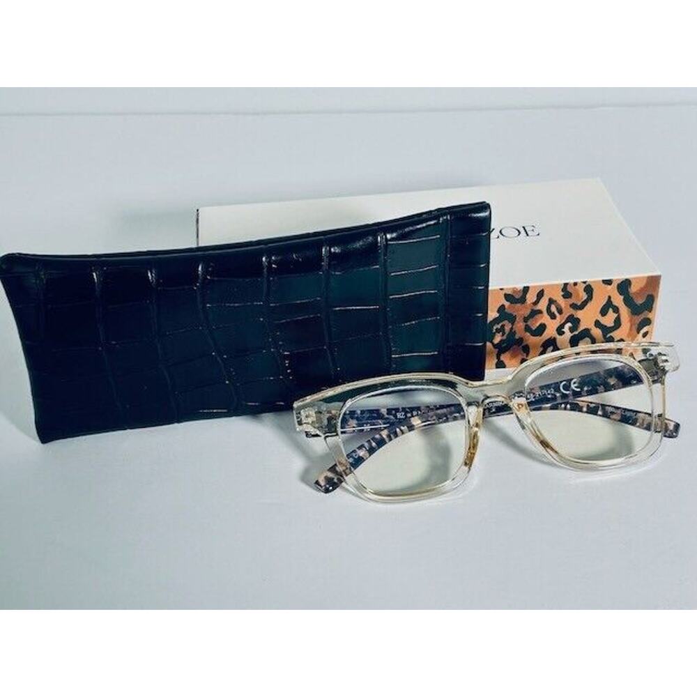 RZ by Rachel Zoe Marnika Blue Light Protection Clear Glasses NWT